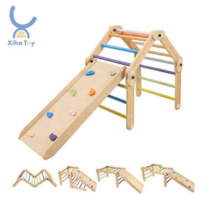 XIHA bébé Pickler grimpeur Montessori enfant en bas âge aire <span class=keywords><strong>de</strong></span> <span class=keywords><strong>jeux</strong></span> intérieure Pickler arc Piklers Triangle cadre d'escalade en <span class=keywords><strong>bois</strong></span> - Product Image 1