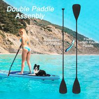 Paddleboard réglable Paddleboard Paddles Alliage Portable 2-Side SUP Kayak Paddle Paddle pour kayak