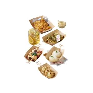 Barquette jetable en papier kraft de forme rectangulaire pour frites, boîtes à collation, saladiers, café/biscuits, plats à emporter - Product Image 6