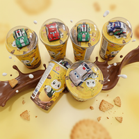 Ensemble de collations amusantes pour enfants OEM&ODM, biscuits fourrés au chocolat avec jouet, ensemble cadeau de collations pour enfants avec biscuits
