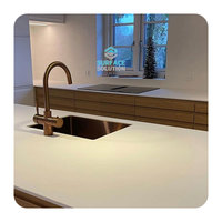 Plans de travail de cuisine modernes, comptoirs de salle à manger, plans de travail en marbre artificiel blanc, dalles de surface solide, dessus de meuble de salle de bain