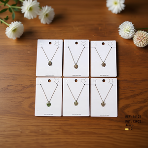 Collana con Ciondolo a Cuore Angelina in Lega di Rame Placcata Oro, Gioielli Moda Donna per Uso Quotidiano, Idea Regalo - Product Image 2