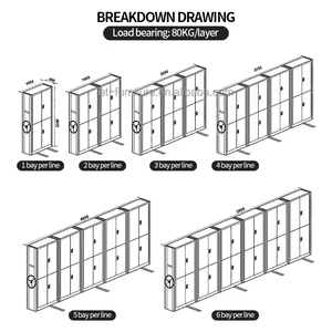 نظام رفوف مكتبة ميكانيكية متنقل عالي الكثافة متحرك - Product Image 2