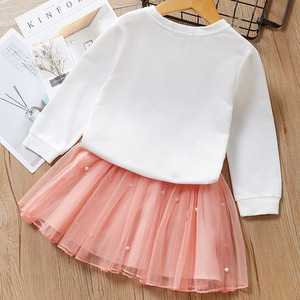 Vêtements pour enfants à manches longues personnalisés, t-shirts et robes pour filles, fabrication chinoise, vente en gros - Product Image 2