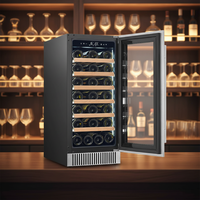 Petit refroidisseur à vin domestique pour la cuisine. La réfrigération professionnelle garantit la qualité et apporte un goût exceptionnelment onctueux.