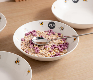 Tazón de Cerámica Clásico Ecológico con Diseño de Abejorro de Dibujos Animados, Tazón de Porcelana Blanca para Ensalada y Arroz, Venta al por Mayor para Bodas y Uso Comercial - Product Image 3