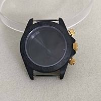 Montre chronographe multifonction Mod 39 mm en promotion, boîtier Mod, lunette en céramique, acier inoxydable PVD, verre saphir, accessoires