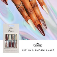 Faux ongles en acrylique à presser, en vrac, en boîte