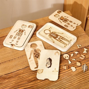 Puzzles corporels en bois pour enfants, Puzzles d'<span class=keywords><strong>anatomie</strong></span> Montessori pour tout-petits, <span class=keywords><strong>Jeu</strong></span> d'apprentissage préscolaire Jouets squelette <span class=keywords><strong>du</strong></span> <span class=keywords><strong>corps</strong></span> <span class=keywords><strong>humain</strong></span> - Product Image 4