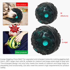 <b>Interactive</b> Plastic Dog Ball <b>Toy</b> with Treat Dispensing Feature Size L and M for Dogs - Product Image 2