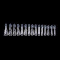 Formes à ongles en gel souple à double système, courbées en C profond, pour extensions d'ongles en acrylique, style French Step