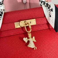 Модный брелок-карабин JS Fashion со стразами и золотистым кубическим цирконием, застежка-крючок для украшения сумок
