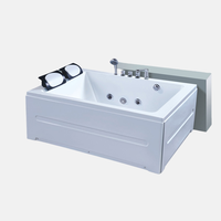Baignoire spa confortable personnalisée directe d'usine avec jets de massage latéraux en verre bain bains à remous simples pour adultes