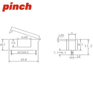 Portafusibles tipo A Blx de 5x20 mm, tipo abierto, negro, montaje a través de orificio para protección de circuitos eléctricos - Product Image 3
