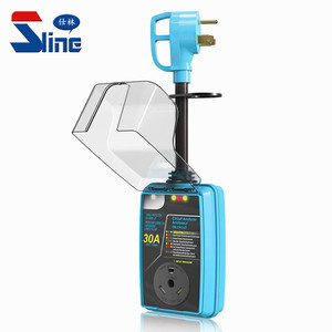 Protector contra sobretensiones para autocaravana, 30 Amp con luz indicadora, cubierta impermeable, NEMA TT-30P, Analizador de circuito de defensor de potencia para remolque y <span class=keywords><strong>Camper</strong></span> - Product Image 1