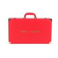 Valise en cuir vintage de luxe écologique en gros, emballage cadeau personnalisé de haute qualité, fabrication artisanale, laminage mat, gaufrage