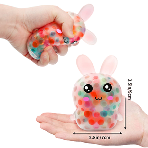 Peluche de Conejo Antiestrés, Juguete de Conejito de Subida Lenta con Cuentas de Agua <span class=keywords><strong>para</strong></span> Aliviar la Ansiedad y <span class=keywords><strong>Jugar</strong></span> <span class=keywords><strong>para</strong></span> Niños - Product Image 1