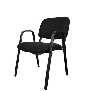 Sedia impilabile con braccioli imbottiti per ufficio, <span class=keywords><strong>scuola</strong></span>, chiesa, visitatori, reception, formazione, conferenze e riunioni, con struttura in ferro - Product Image 4