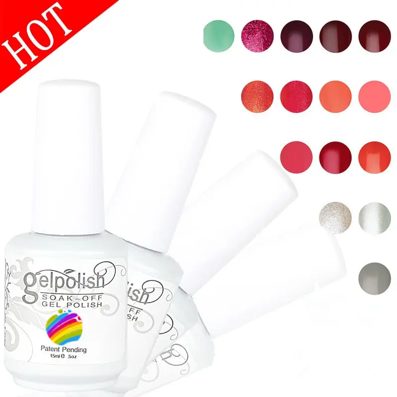 Smalto per unghie gel uv con set di colori glitter per unghie private label