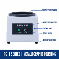 Polisseuse métallographique à disque unique à vitesse variable haute performance JINGJING PG-1, machine de polissage d'échantillons de laboratoire 0,18 kW