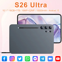 Tablet Imagenaria S26 Ultra con Android 15, Cámara Frontal de 16MP, Cámara Trasera de 32MP, Pantalla IPS de 10.1" y 2.5K, Snapdragon 8 Gen4, 16GB+1TB