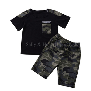 Más de moda de verano de <span class=keywords><strong>ropa</strong></span> de camuflaje bebé niños Camiseta 2 piezas conjunto de <span class=keywords><strong>ropa</strong></span> <span class=keywords><strong>deportiva</strong></span> de los niños traje - Product Image 1