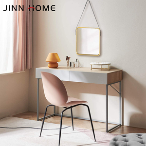 Jinnhome moderno specchio elegante oro antico cornice quadrata appesa a parete in finta pelle bagno specchio decorativo in <span class=keywords><strong>plastica</strong></span> - Product Image 6
