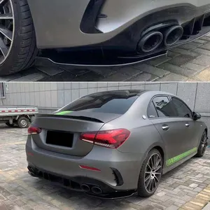 AMP-Z Hot Sale ABS Material Rear Bumper Diffuser Splitter For Mercedes Benz A Class W176 AMG Line A35 A45 Stickers Trim Cover