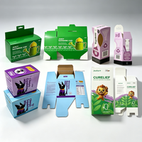 Boîtes en carton auto-scellantes écologiques personnalisables pour accessoires de fumeurs, boîte en papier style cigarette avec bouton-poussoir et impression UV sélective