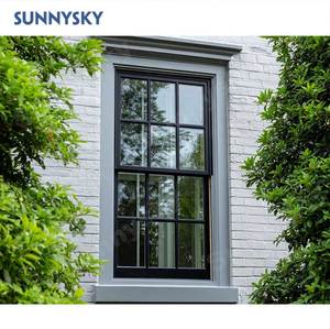 Sunnysky Stainless Steel NFRC <strong>Double</strong> <strong>Hung</strong> Vertical Sliding Glass <strong>Window</strong> Single <strong>Hung</strong> <strong>Window</strong> with Folding Screen Feature - Product Image 1