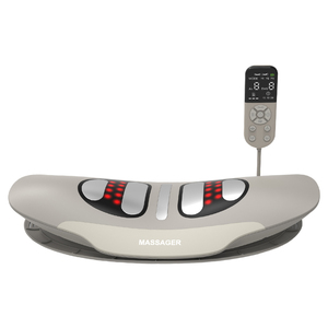 Almohada eléctrica de soporte Lumbar masajeador de espalda suave con vibración y tracción calentadas para aliviar el dolor de espalda baja - Product Image 1