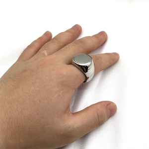 Fashion Jewelry Stainless Steel Silver Gold Custom logo <b>Ring</b> <b>for</b> <b>Men</b> Women - Product Image 6