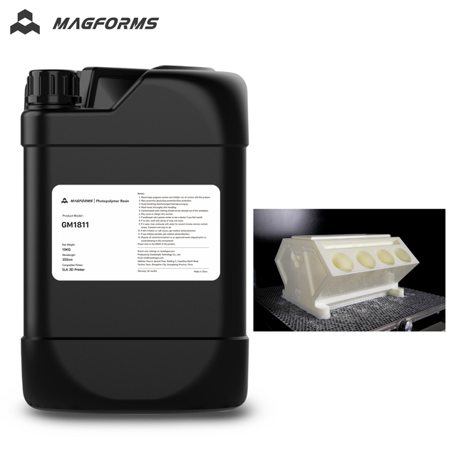 Magforms Photopolymer Resin 355nm 10kg Heat Resistance Sla General Standards 3D Printer Resin for 3D Printing Functional Tooling