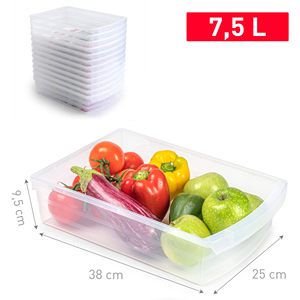 Cassetto per Frigorifero in Plastica 7.5L, Organizzatore Domestico Durevole e Riutilizzabile - Product Image 1