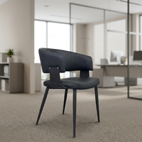 Chaise de salle à manger moderne et durable en tissu rembourré avec design ergonomique pour fermes, centres commerciaux, salons et restaurants