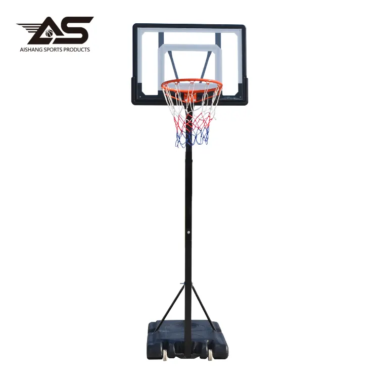 Penyangga basket portabel tinggi dapat diatur, tujuan luar ruangan untuk anak muda