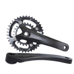 Juego de <span class=keywords><strong>Bielas</strong></span> para Bicicleta de Montaña <span class=keywords><strong>MTB</strong></span> de Acero, 9 Velocidades, 49 mm, Color Negro Arena - Product Image 1