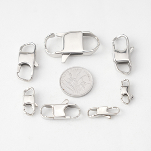 Acier inoxydable <span class=keywords><strong>BS</strong></span> Homard Griffe Fermoirs Rectangle Forme Crochets Boucle Connecteur DIY Collier Bracelet Bijoux - Product Image 6