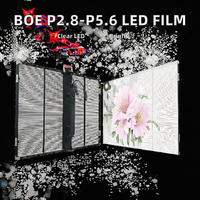Écran LED transparent et flexible P2.64 P3.91, haute luminosité 1800cd, mur vidéo pour vitrine de magasin de détail