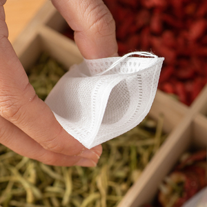 Sachets de thé vides non tissés avec étiquette personnalisée, sachets filtrants jetables pour thé en vrac - Product Image 6
