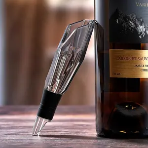 Distributeur de vin portable en forme de diamant, fonction 2 en 1, verseur de boisson, bec aérateur à vin rouge