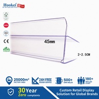 Hookei Pop Clip: Soporte de Precio con Clip, Tira de PVC Articulada, Pinza Suave, Cesta de Alambre, Tira de Datos, Clip Adhesivo para Precios, Soporte de Señalización