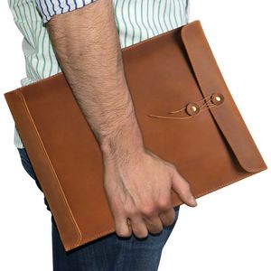 Boshiho Portable Vintage PU Leather Briefcase Fashion Office Paper Organizer Large Capacity for Storing <b>Documents</b> Data Contracts - Product Image 4