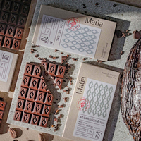 Boîtes pliantes de luxe pour barres de chocolat aux champignons, logo personnalisé, revêtement UV, pelliculage mat, gaufrage, matériaux recyclés, papier kraft vierge