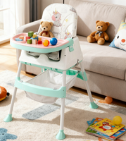 Chaise haute multifonctionnelle pour bébé en plastique