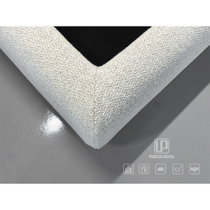 Letto Moderno Più Popolare per Camera da Letto, con Piattaforma in Tessuto <span class=keywords><strong>a</strong></span> <span class=keywords><strong>Due</strong></span> Sezioni Quadrate, Struttura Bassa, Stile Minimalista, Set Letto Matrimoniale King Queen - Product Image 5