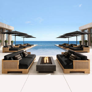 ชุดโซฟาไม้สักสำหรับสวนกลางแจ้งสุดหรูทันสมัย - Product Image 3