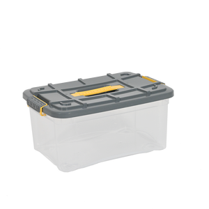 Boîte de rangement 10 L avec poignée solide en PP, bac en plastique empilable et durable pour l'organisation des outils et des fournitures de garage - Product Image 4