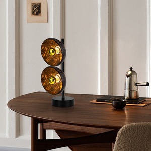 Lampe de table en coquille de noix de coco, lumière LED, interrupteur E27, décoration d'intérieur, style nordique, lampe de bureau - Product Image 1