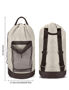 Ba lô túi giặt, ba lô giặt với dây đeo vai và túi lưới quần áo bền cản trở Túi với dây rút - Product Image 4